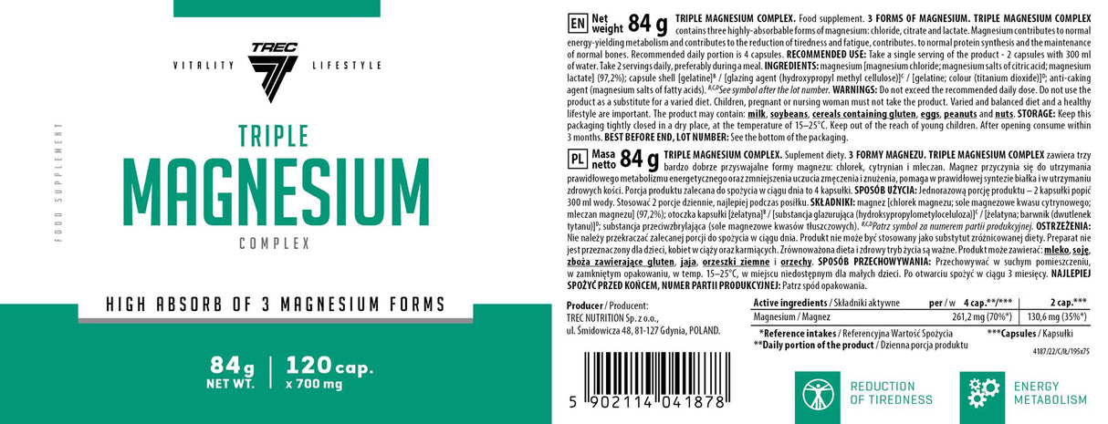 Triple Magnesium Complex - 120 kapszula