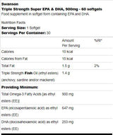 Triple Strength Super EPA és DHA 900 mg 60 Softgels