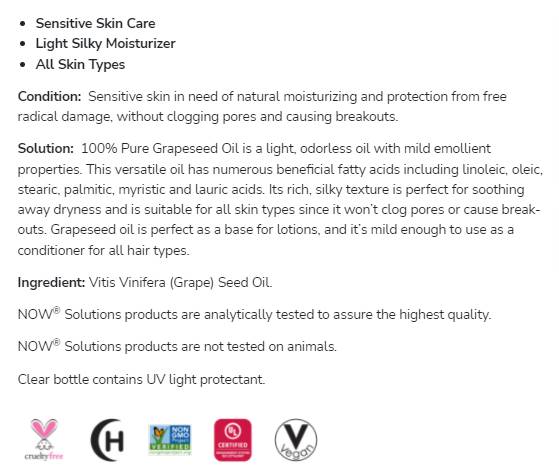 Grapeseed Oil | 100% Pure Sensitive Skin Care - 473 ml - Nutra Best Europe