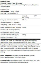 Ultra Cordyceps Plus | Articsókával & Ginkgo Biloba - 60 kapszula