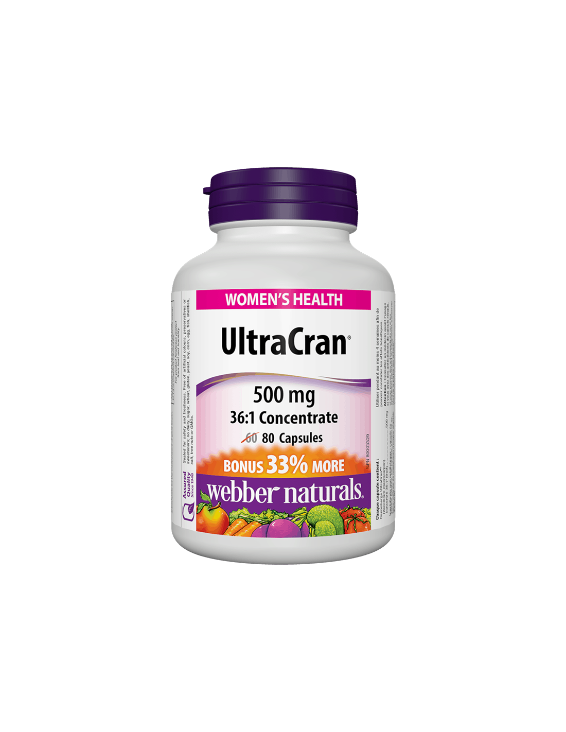 UltraCran®/Cranberry 36:1 koncentrátum 500 mg x 80 kapszula