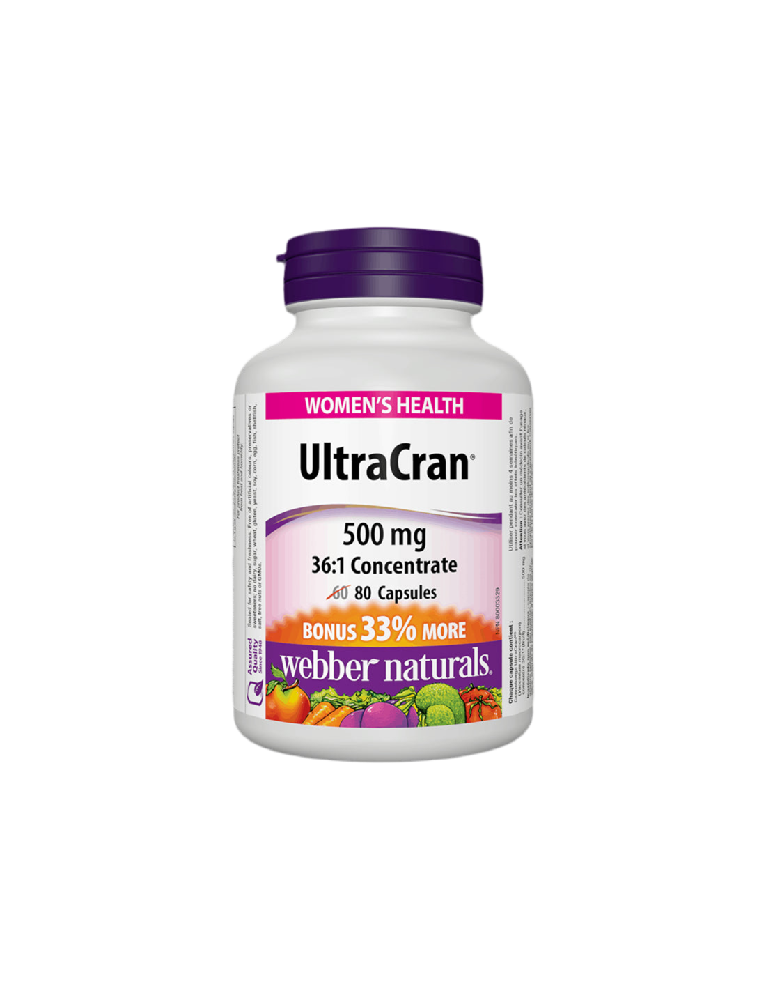 UltraCran®/Cranberry 36:1 koncentrátum 500 mg x 80 kapszula