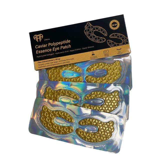 Regenerating mask with caviar, collagen and peptides for the eye area – 3 pieces - Nutra Best Europe