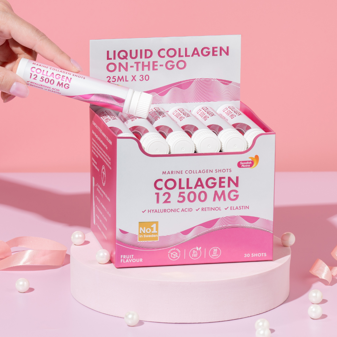 Fish Collagen 12,500 mg with Retinol, Elastin and Hyaluronic Acid - 30 x 25 ml - Nutra Best Europe