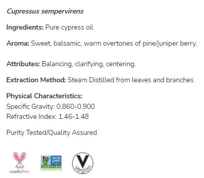 Cypress Oil | 100% Pure Cupressus Sempervirens - 30 ml - Nutra Best Europe