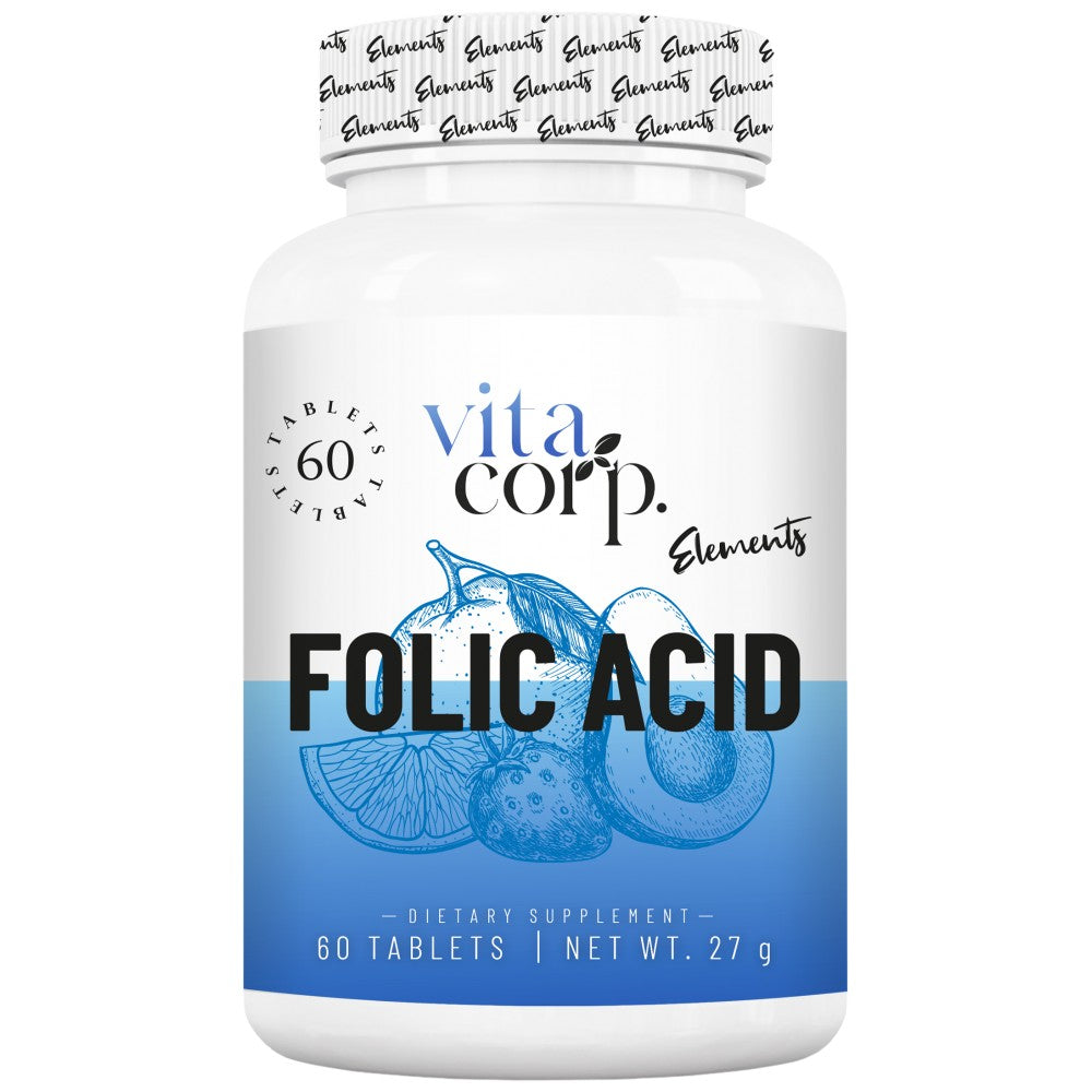 Folic Acid 500 mcg - 60 Tablets - Nutra Best Europe