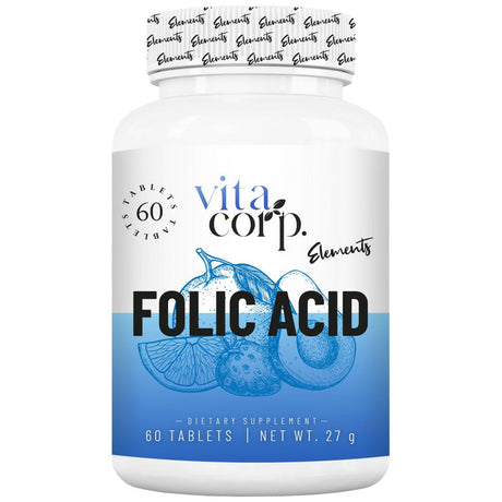 Folic Acid 500 mcg - 60 Tablets - Nutra Best Europe