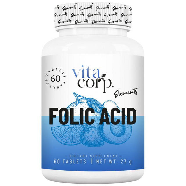 Folic Acid 500 mcg - 60 Tablets - Nutra Best Europe