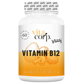 Vitamin B12 Cyanocobalamin 12.5 mcg - 60 Tablets - Nutra Best Europe