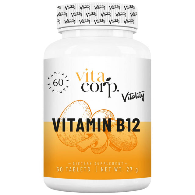 Vitamin B12 Cyanocobalamin 12.5 mcg - 60 Tablets - Nutra Best Europe