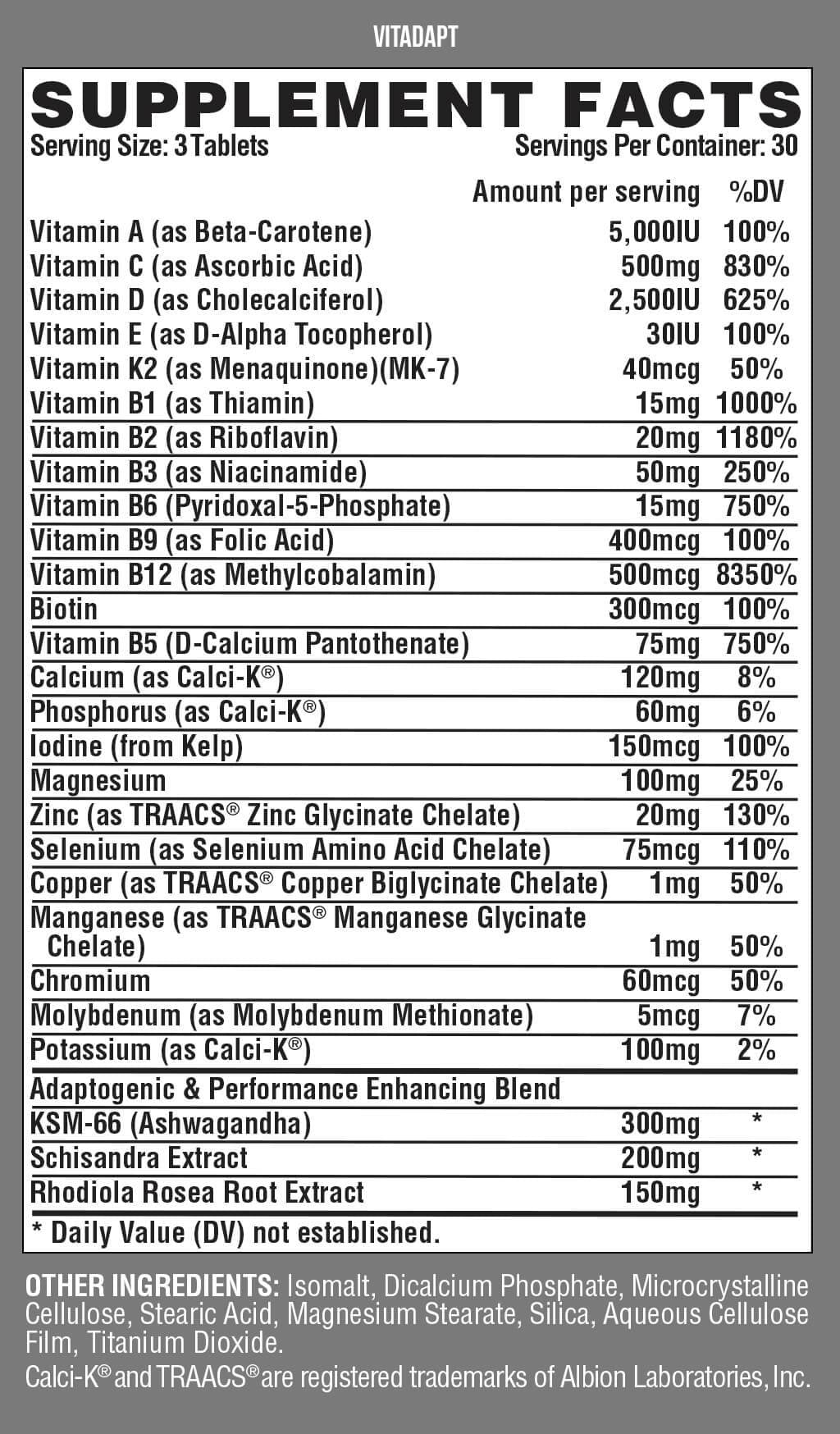 VitAdapt - 90 Tablets - Nutra Best Europe