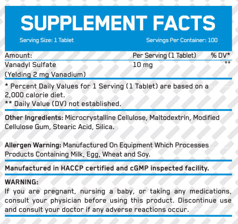 Vanadil-szulfát 10 mg/100 tabletta