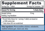 Vanadil-szulfát 10 mg/100 tabletta.