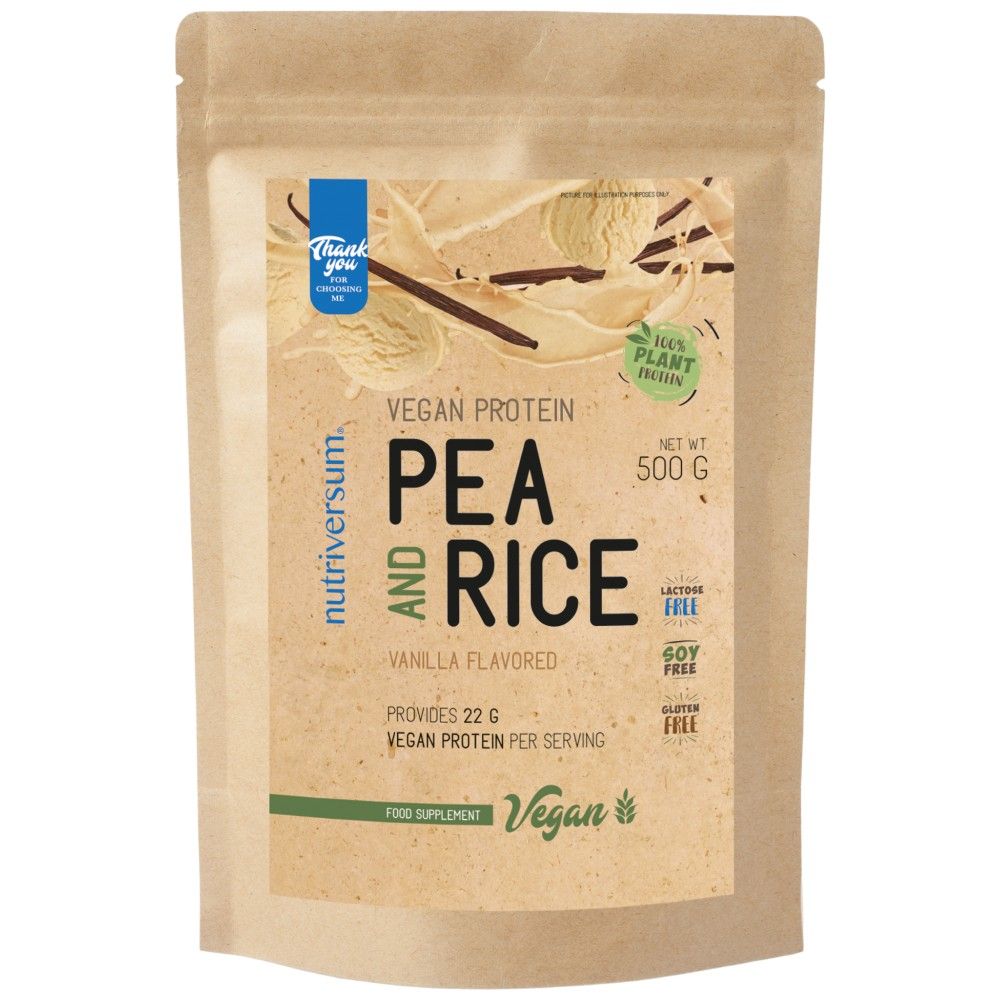 Vegán fehérje | Borsó és rizs - 500 gramm