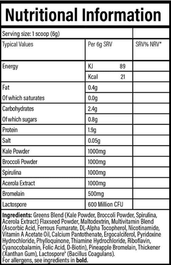 Veggie-Might | 3 az 1-ben komplett formula ~ Greens & Multivitamin & Probiotikum - 180 gramm