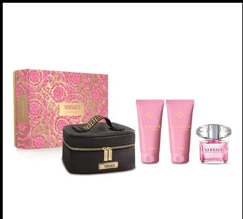 <tc>VERSACE</tc> Bright Crystal Eau De Toilette Spray 90ml Karácsonyi szett 4 darabos