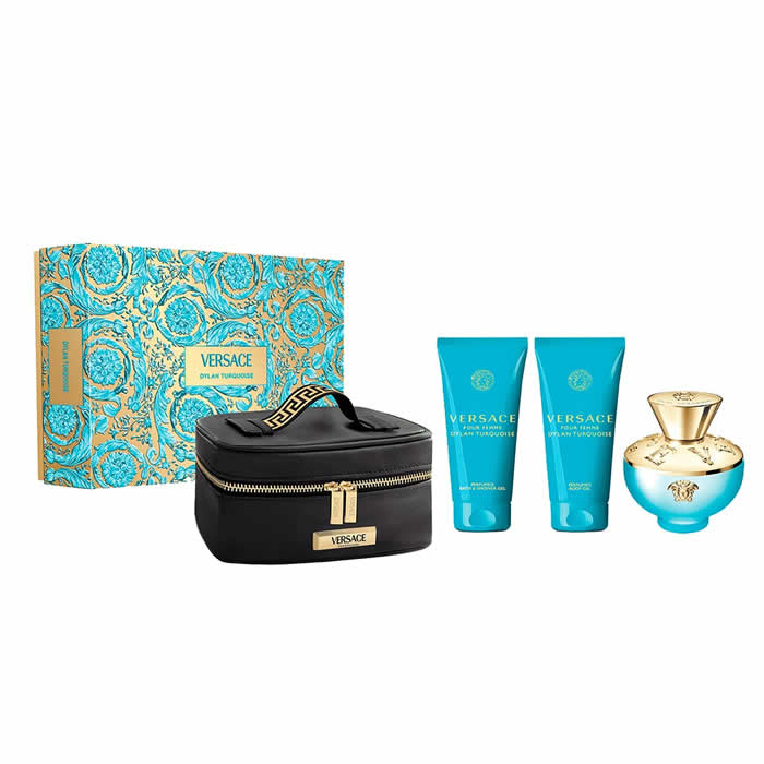 <tc>VERSACE</tc> Dylan Torquoise Eau De Toilette spray 100 ml-es szett 4 részes