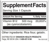 B-12-vitamin 500 mcg - 250 kapszula