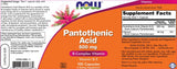 B-5-vitamin/Pantoténsav 500 mg - 100 kapszula