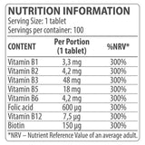 B-vitamin komplex - 100 tabletta