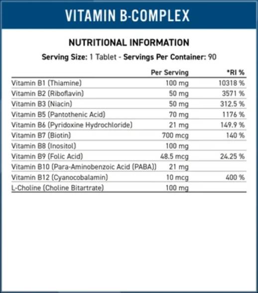 Vitamin-B Complex Vitality - 90 tabletta