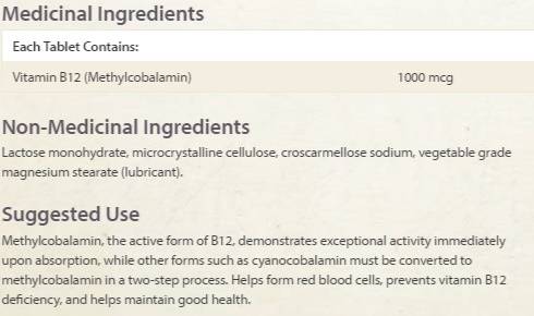 B12-vitamin metilkobalamin 1000 mcg - 90 nyelvalatti tabletta