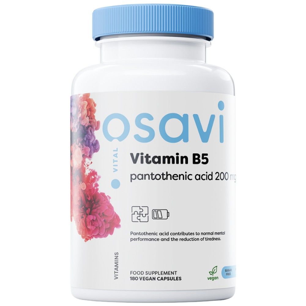 B5 vitamin | Pantoténsav 200 mg - 180 kapszula