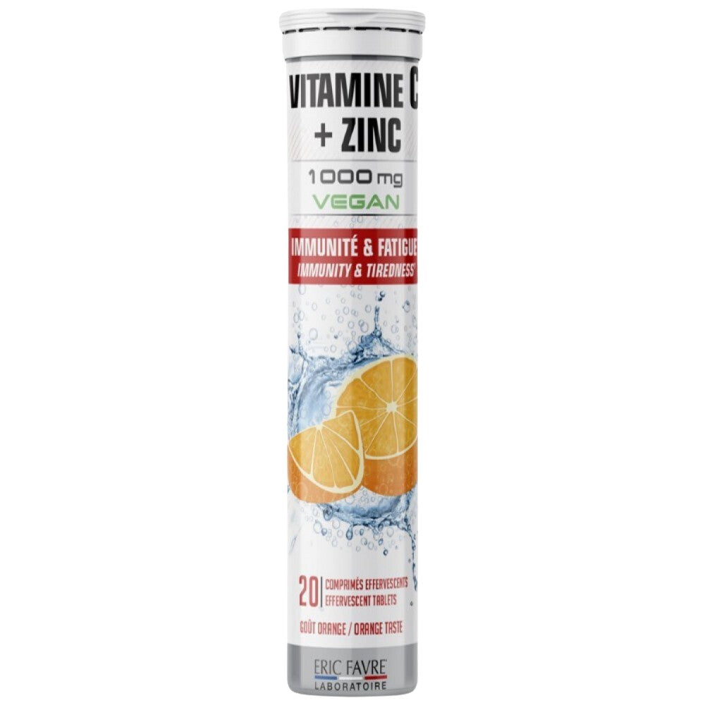 C-vitamin 1000 mg + cink pezsgő | Vegánbarát - 20 oldódó tabletta