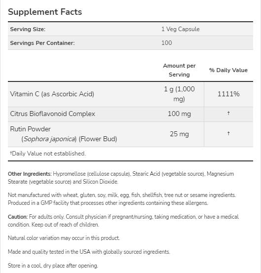 C-1000 vitamin/bioflavonoidokkal - 500 kapszula