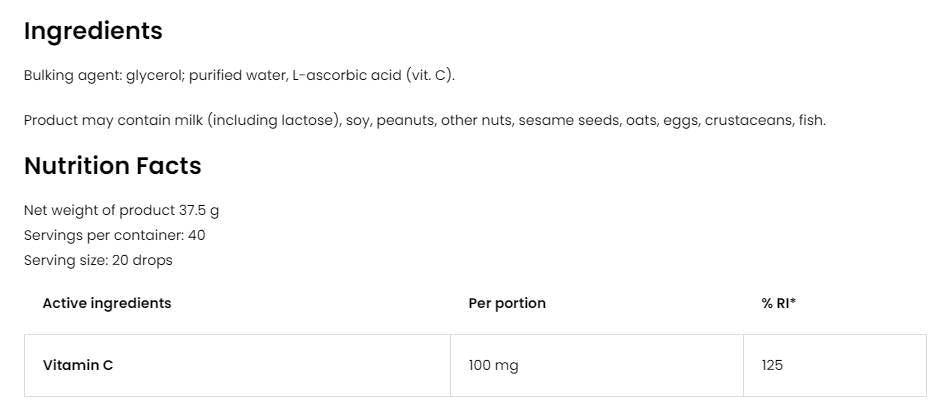 C-vitamin/Folyékony cseppek 30 ml