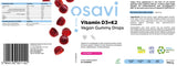 D3-vitamin 400 NE + K2 75 mcg | Vegán gumiszerű cseppek – 60 cukorka