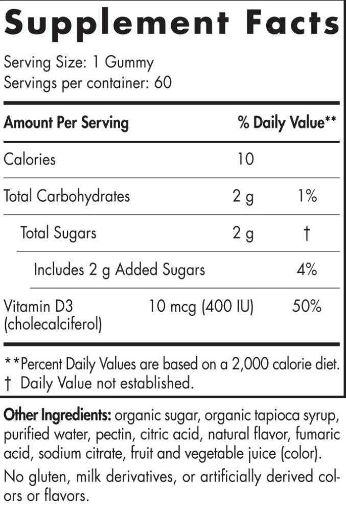 D3-vitamin Gummies Kids 400 NE - 60 gumicukor