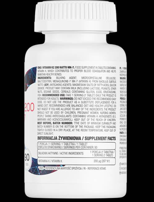 K2-vitamin 200 mcg/Natto MK-7 90 tabletta