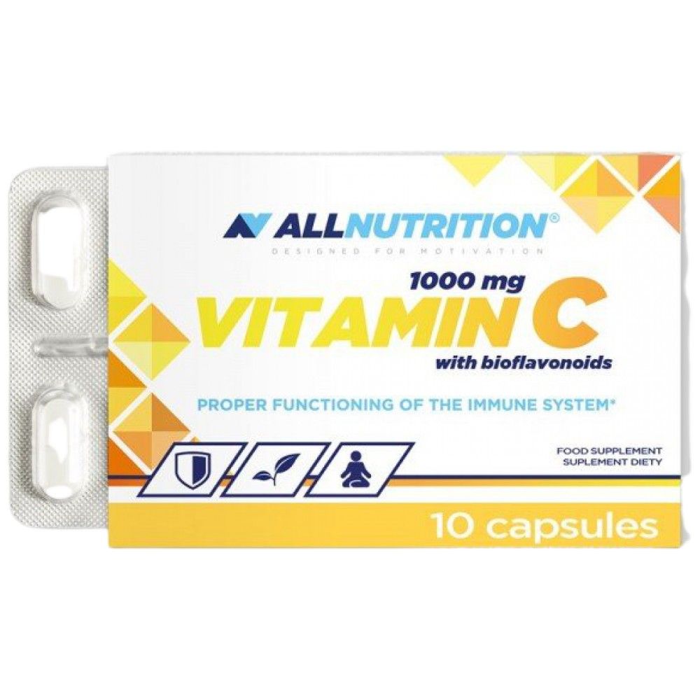 Vitamin C 1000 mg | with Bioflavonoids - 10 capsules - Nutra Best Europe