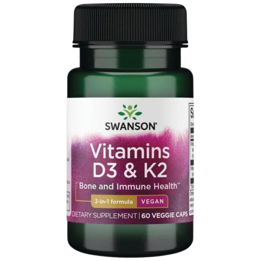 Vitamins D3 and K2 60 capsules - Nutra Best Europe