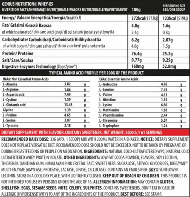 Whey-X5 - 2000 gramm