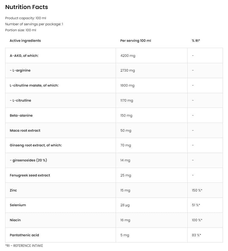 Sex Pro Shot | for Women - 20 x 100 ml - Nutra Best Europe