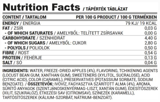 Apple Fruit Jelly | Zero Sugar 300 grams - Nutra Best Europe