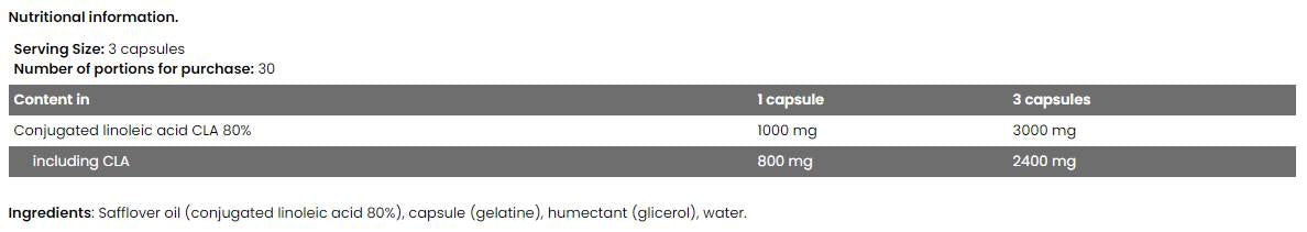 Levrone CLA 3000 - 90 Gel capsules - Nutra Best Europe