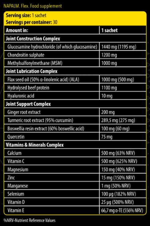 Xtreme Napalm Flex | Advanced Joint Formula – 30 csomag