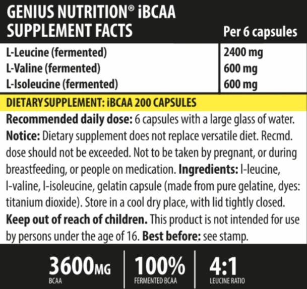 iBCAA - 200 capsules - Nutra Best Europe