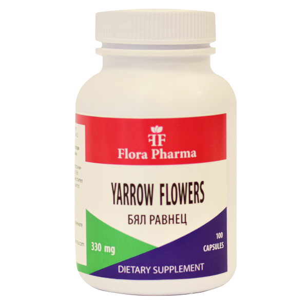 Cickafarkfű (YARROW FLOWERS) 1980 mg /100 kapszula, 33 adag/ FLORA FARMA