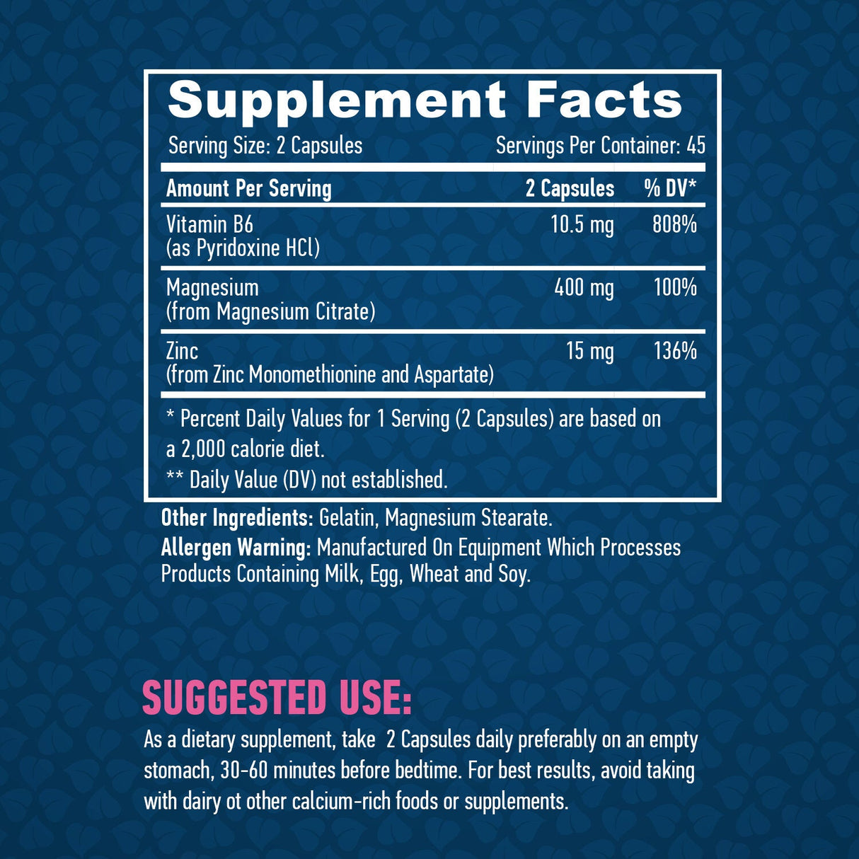 ZMA/90 Caps.