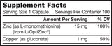 Zinc Balance/L-Opti Zinc 15 mg - 100 kapszula