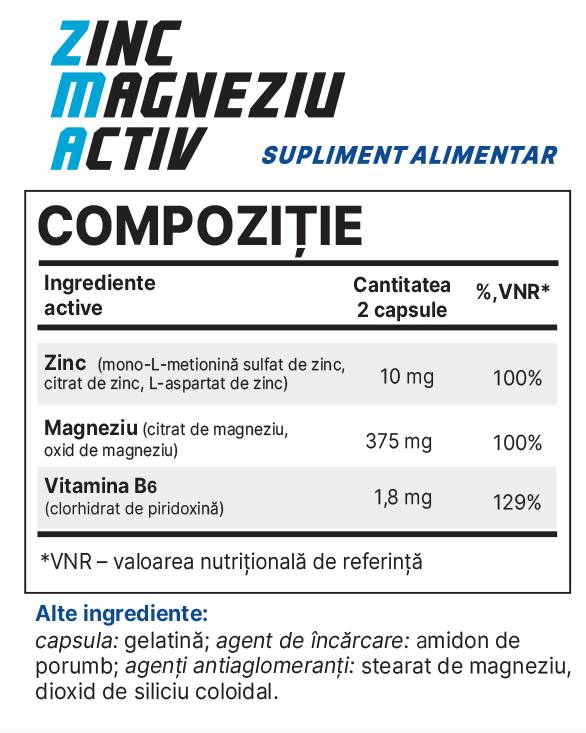 Cink Magnesium Active - 60 kapszula