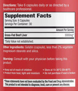 Beef Liver | Grass-Fed & Pasture Raised - 180 capsules - Nutra Best Europe