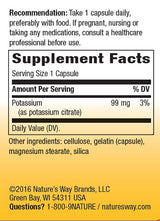 Potassium Complex 99 mg - 100 capsules - Nutra Best Europe