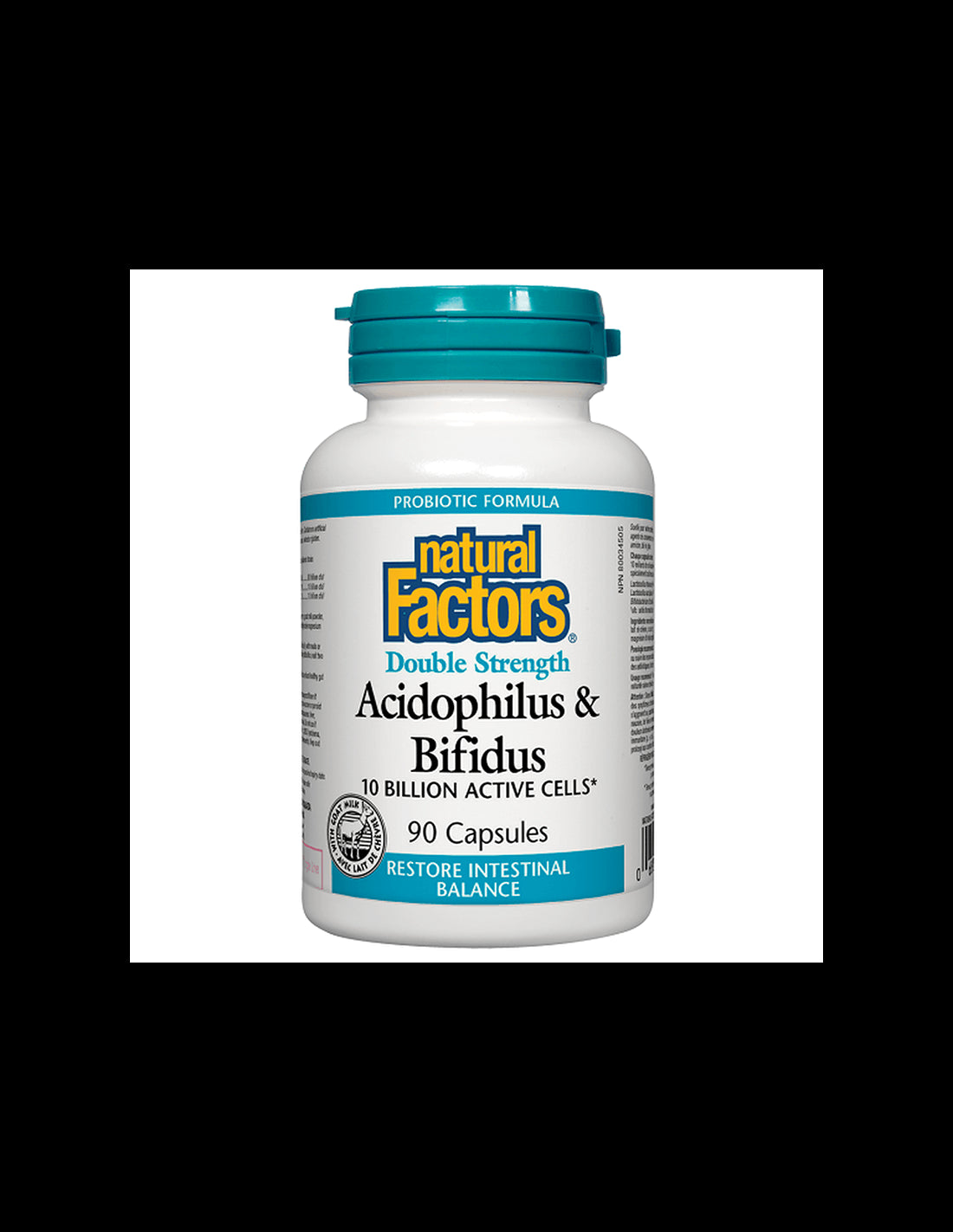 Acidophilus & Bifidus 10 Billion Active Cells Double Strength / Acidophilus bifidus, 10 billion active probiotics, 90 capsules - Nutra Best Europe