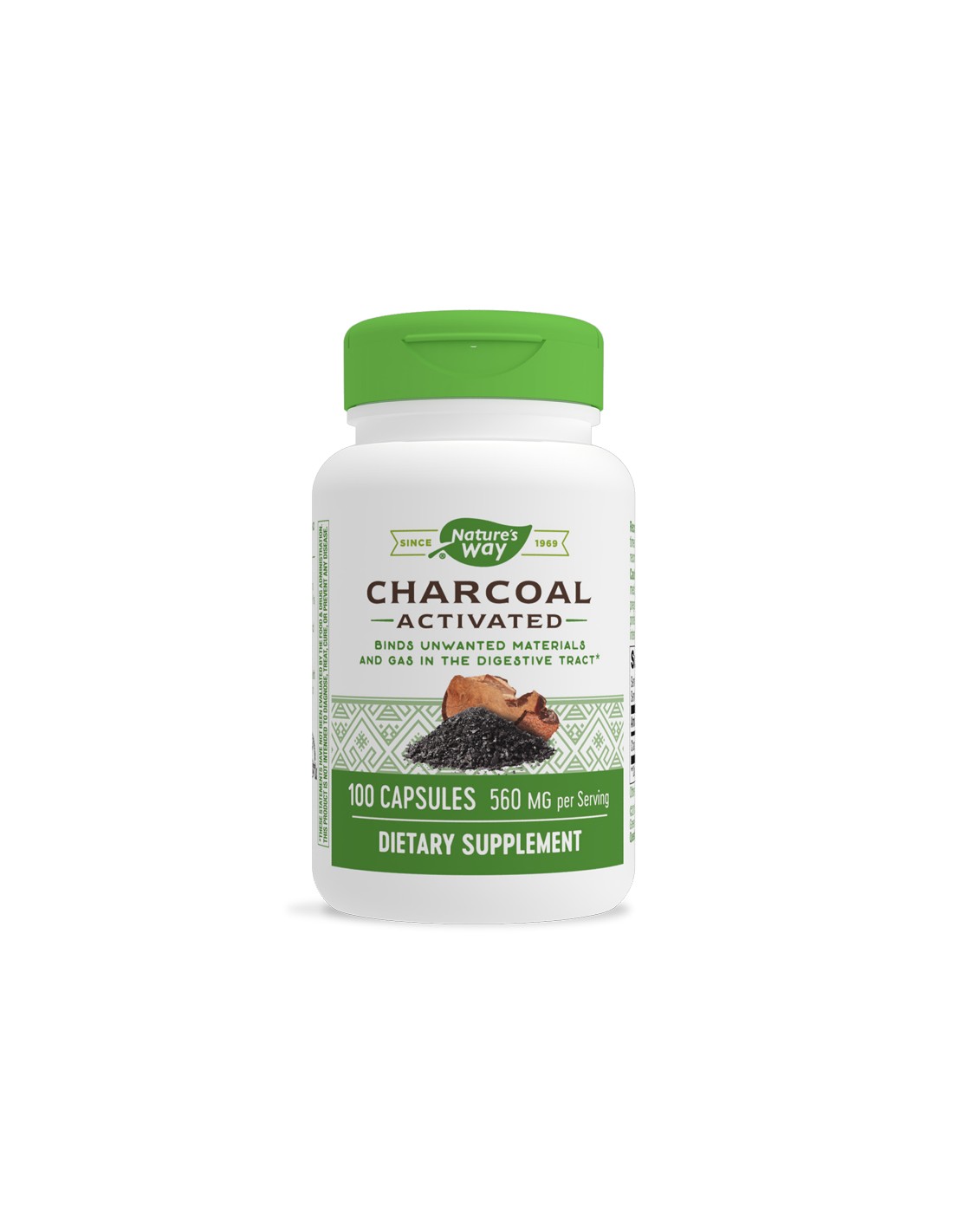 Activated Charcoal 280 mg - 100 capsules - Nutra Best Europe