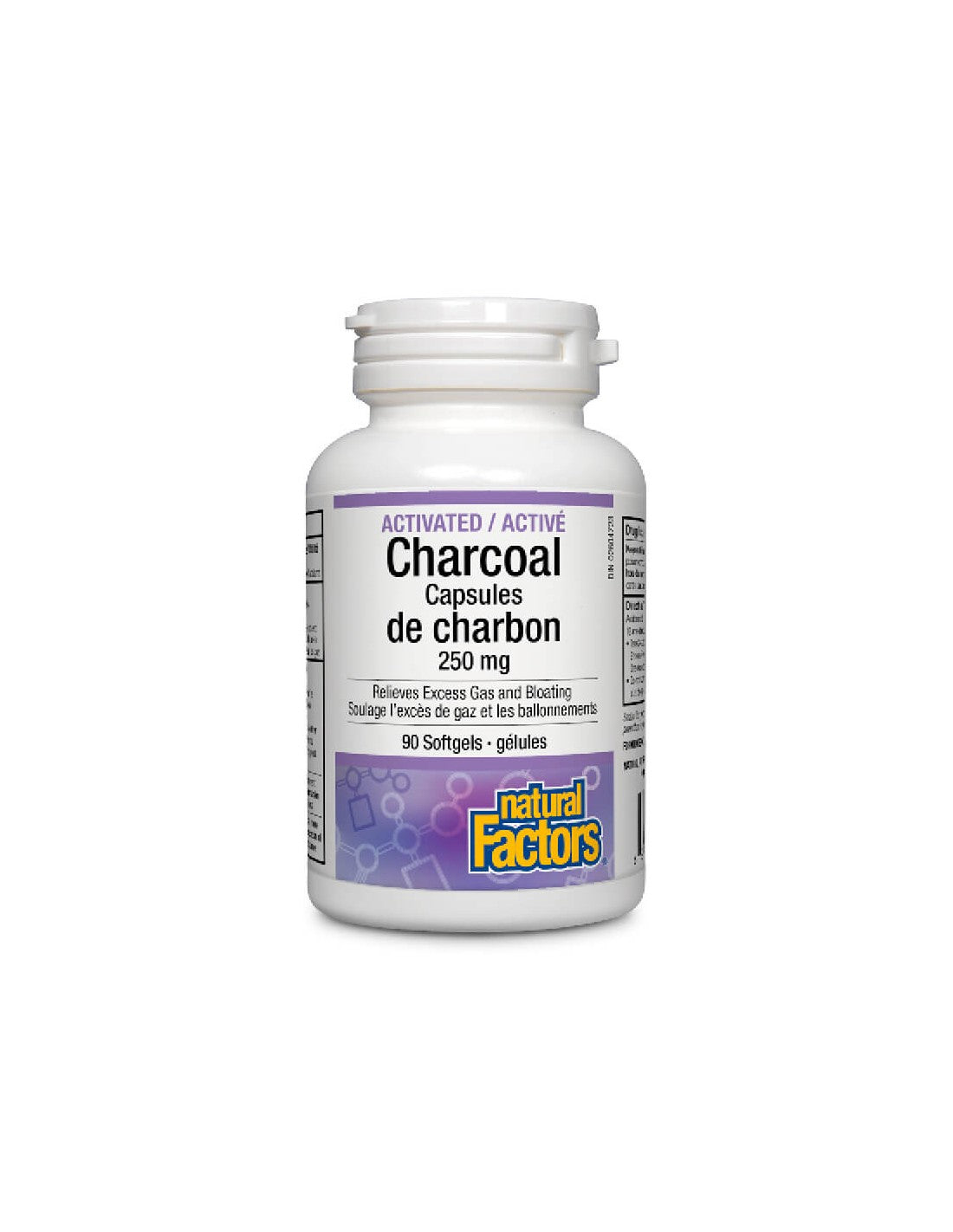 Activated Charcoal - 90 Gel Capsules - Nutra Best Europe